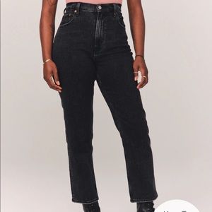 High rise straight jeans